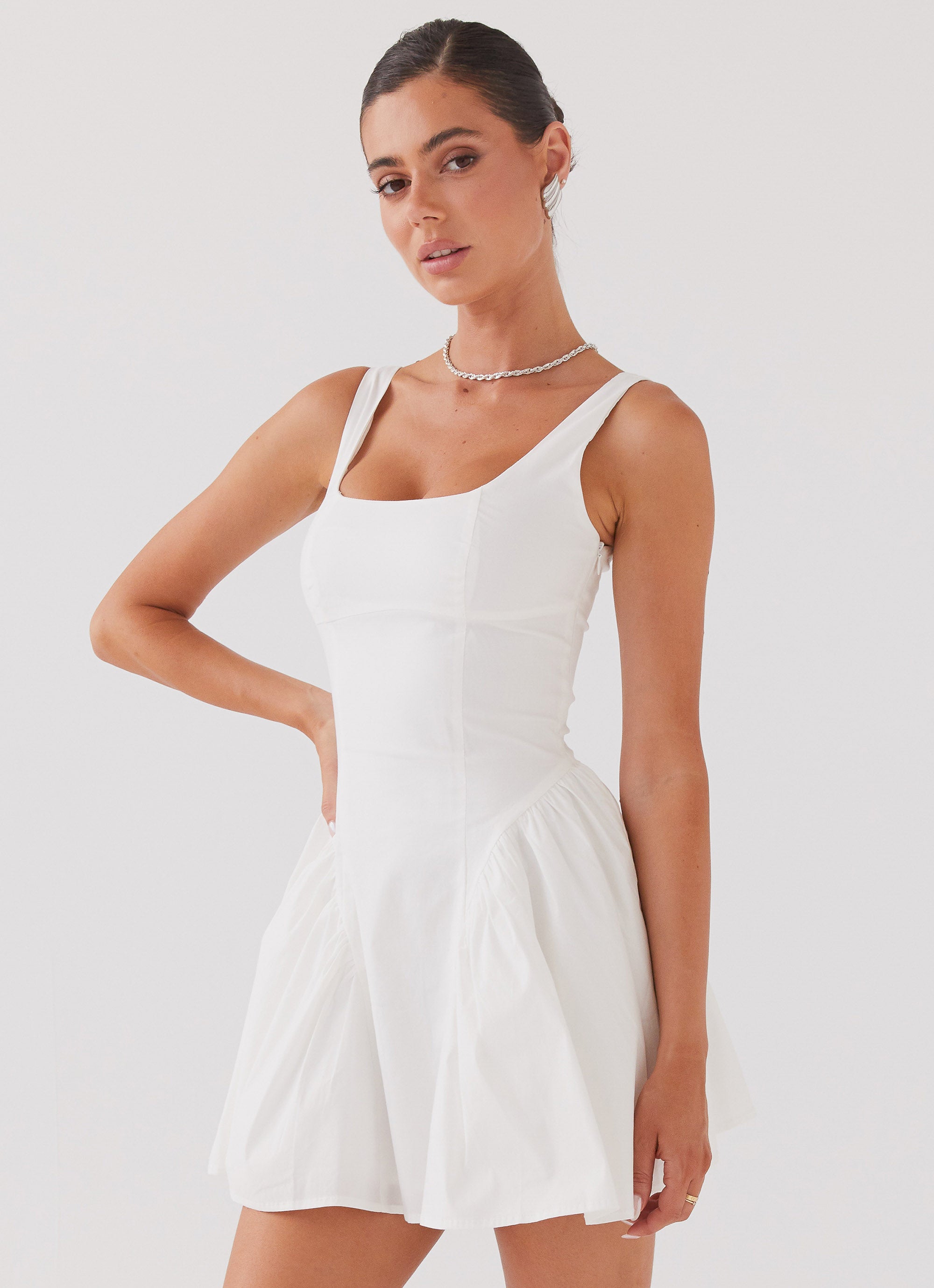 Sassy Soiree Corset Mini Dress - White Peppermayo US Sassy Soiree Corset Mini Dress - White Peppermayo US