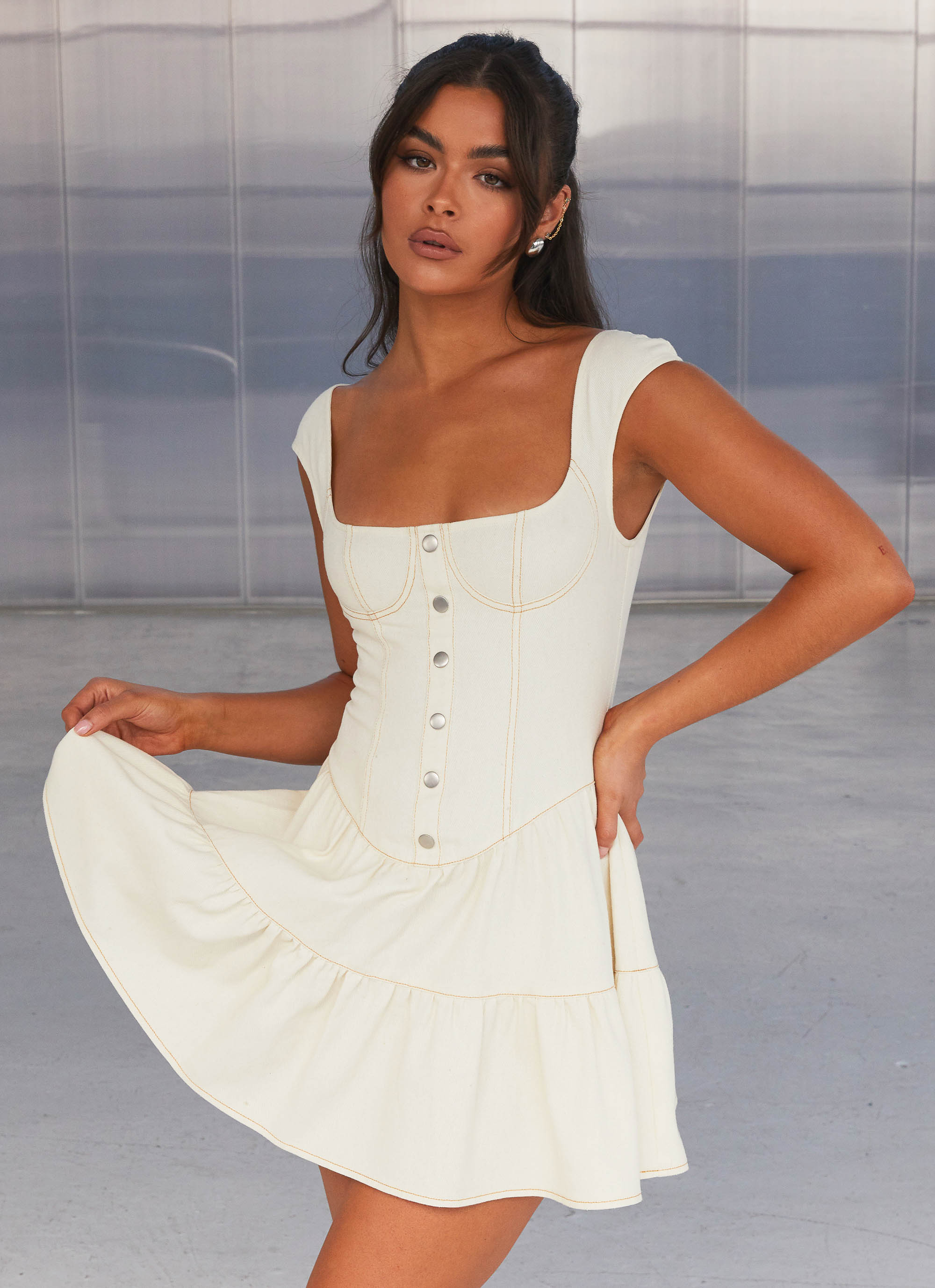 Isabella Denim Bustier Dress - Antique Isabella Denim Bustier Dress - Antique