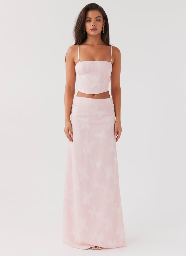 Womens Best Love Lace Up Top in the colour Pink Petal in front of a light grey background