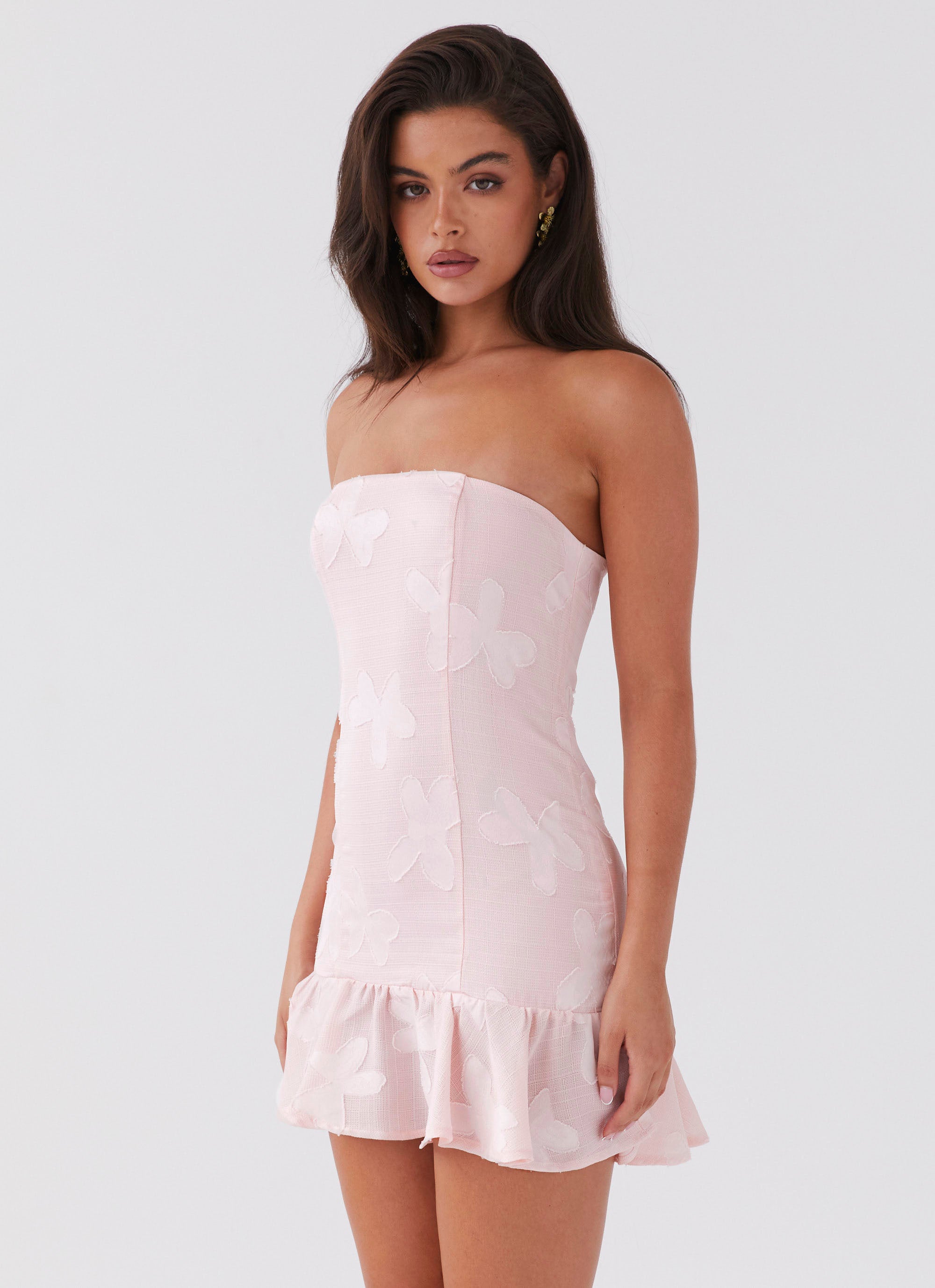 borrowed hearts mini dress - light pink Borrowed Hearts Mini Dress - Light Pink