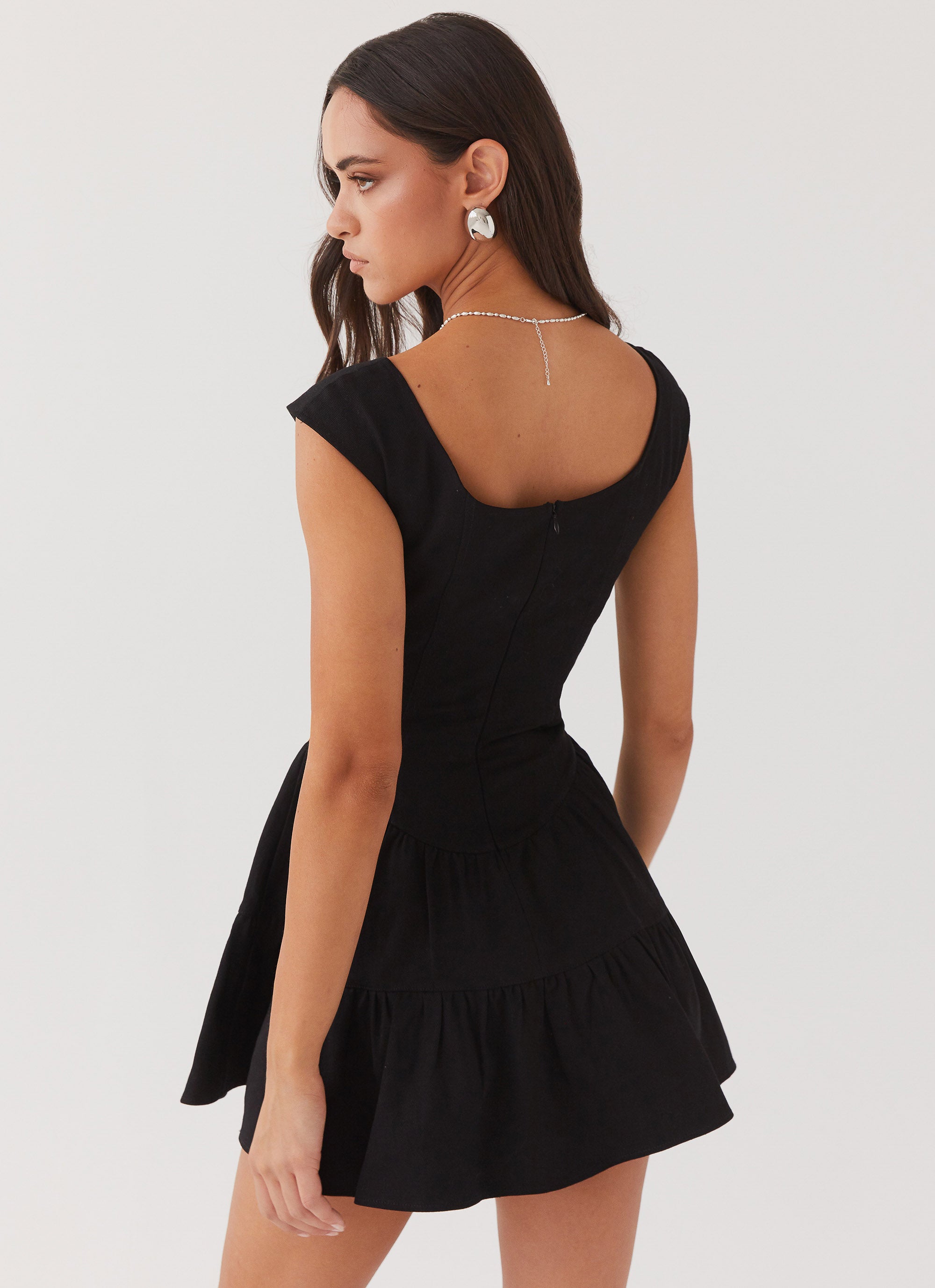 Isabella Denim Bustier Dress - Black Peppermayo US Isabella Denim Bustier Dress - Black Peppermayo US