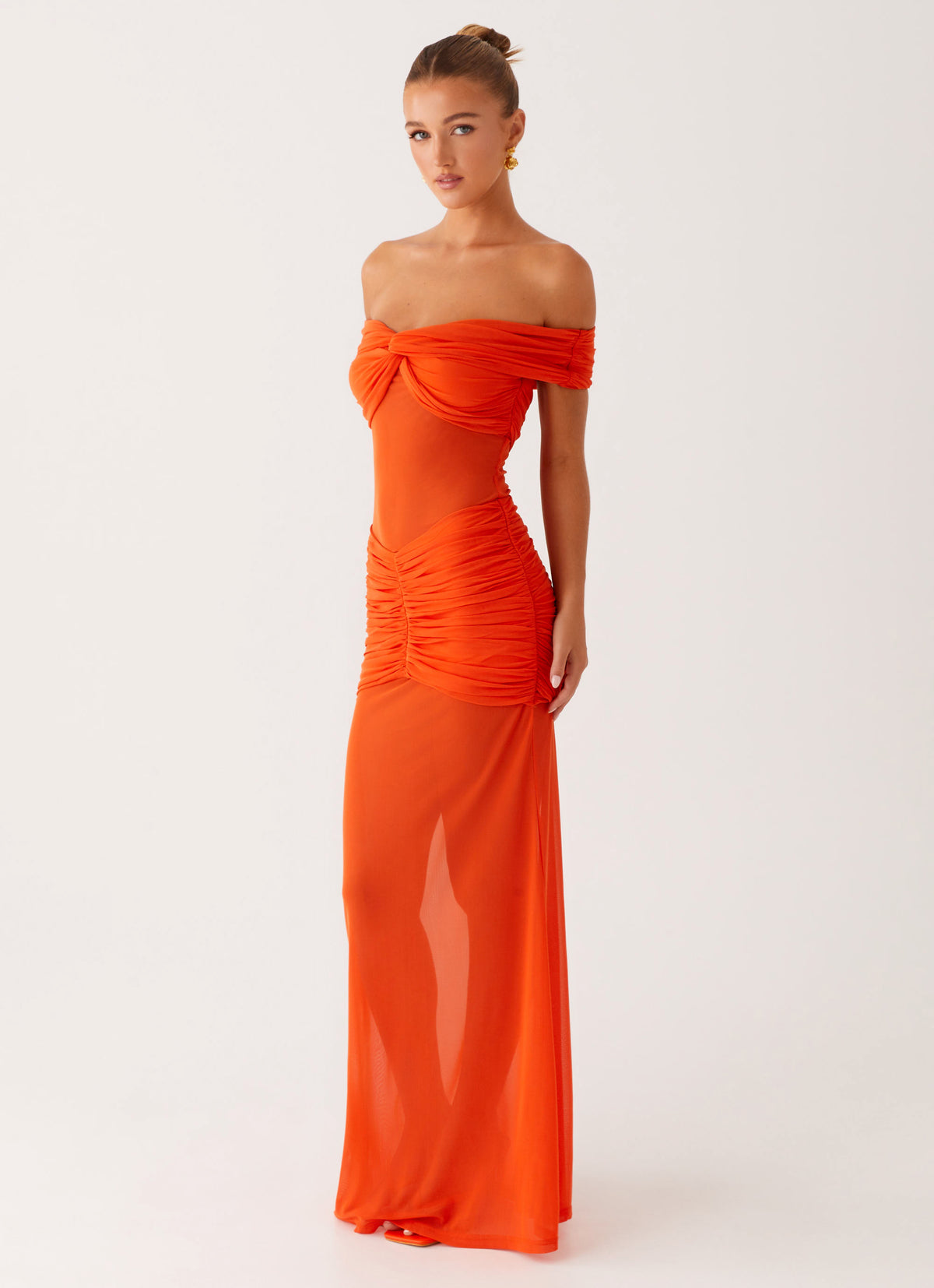 Charming Off Shoulder Maxi Dress