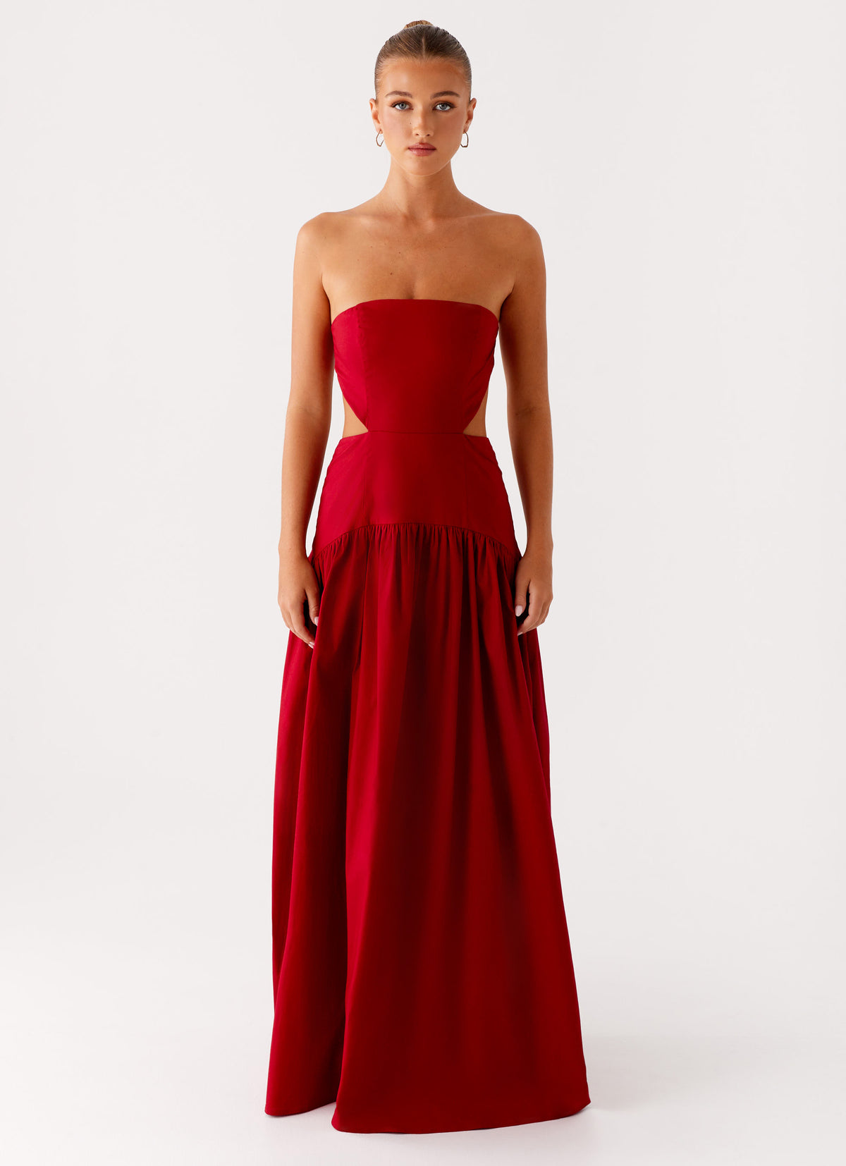 red maxi dress Long Dress, Long Wrap Dress, Red 3/4 Sleeve Gown, Red Long Sleeve Dress, Convertible Wrap Dress, Red Long Dress, Red Evening lined material and invisible side zipper provide a comfortable and flattering fit Red Ribbed Maxi Dress -