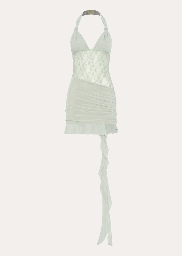 Tate Mesh Mini Dress - Sage Peppermayo US Tate Mesh Mini Dress - Sage Peppermayo US