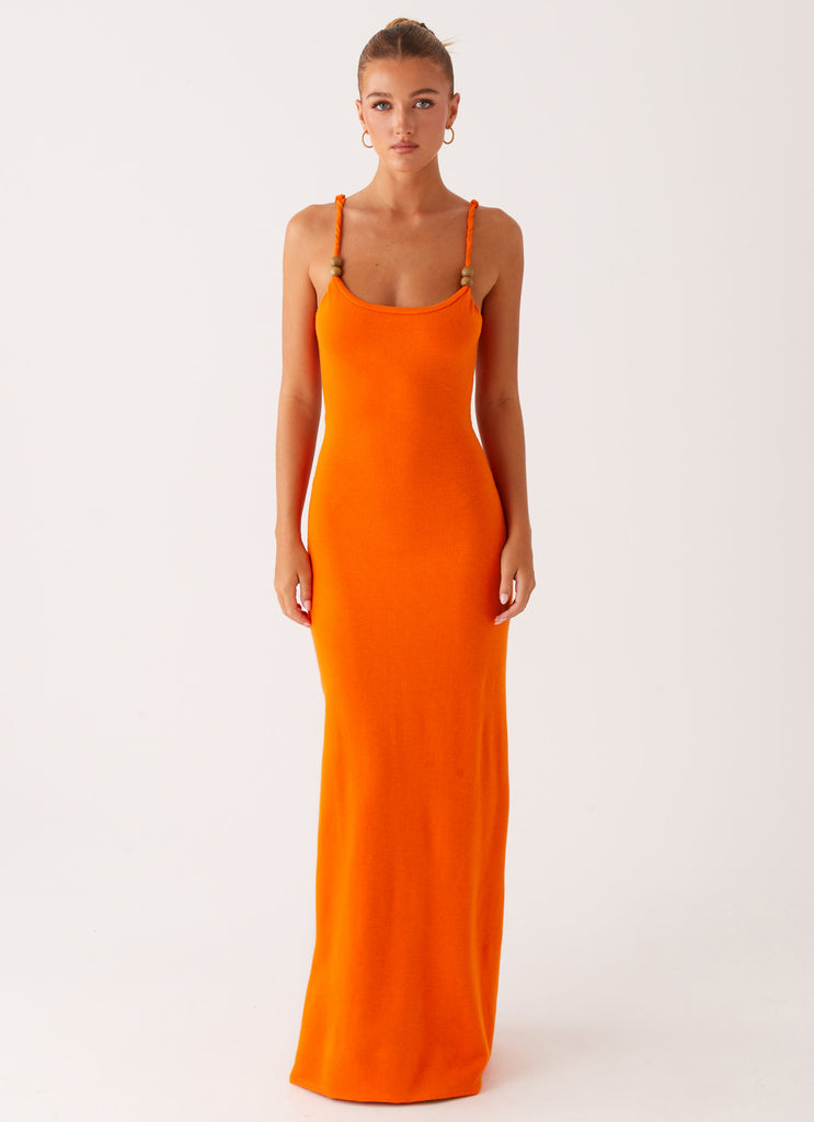 Elaina Knit Maxi Dress - Orange Peppermayo US Elaina Knit Maxi Dress - Orange Peppermayo US