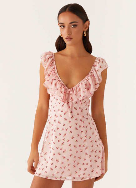 andie ruffle mini dress Adrina Ruffle Mini Dress