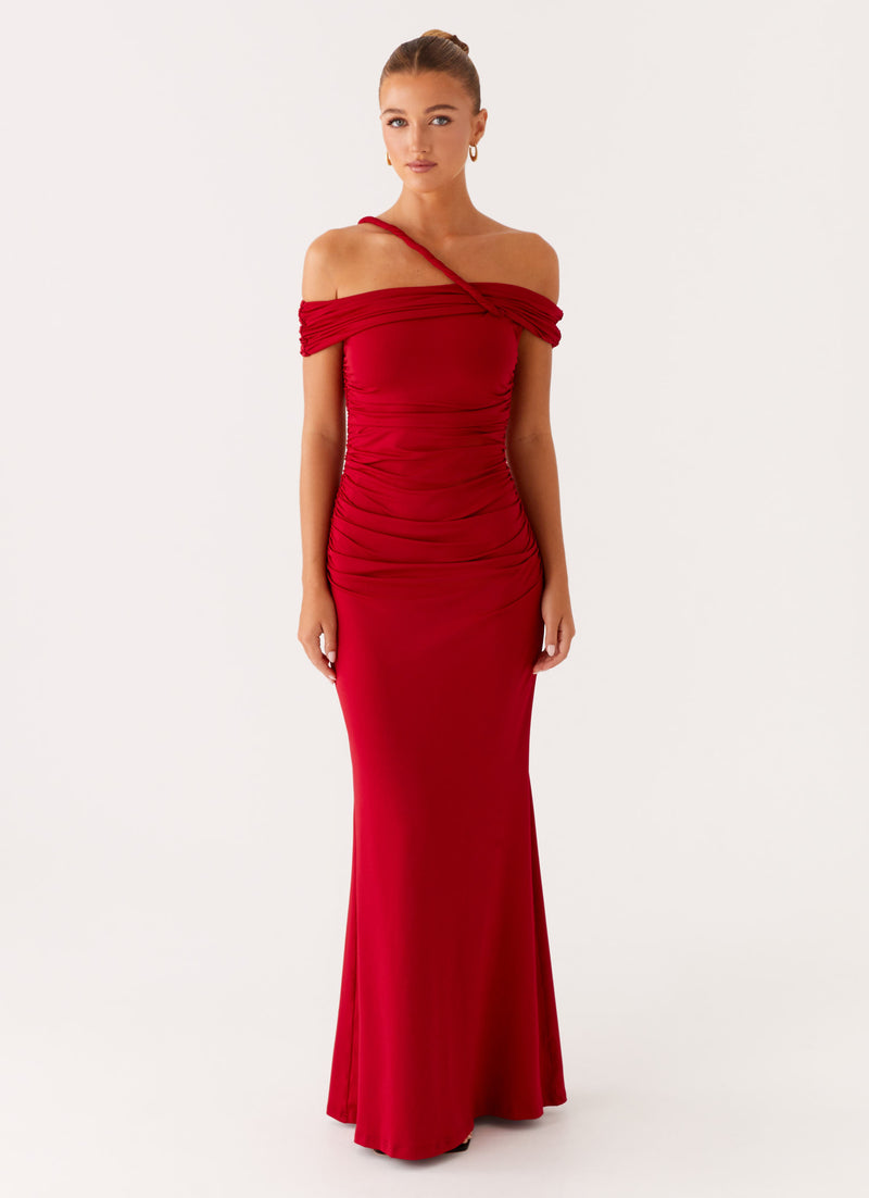 After This Maxi Dress - Raspberry