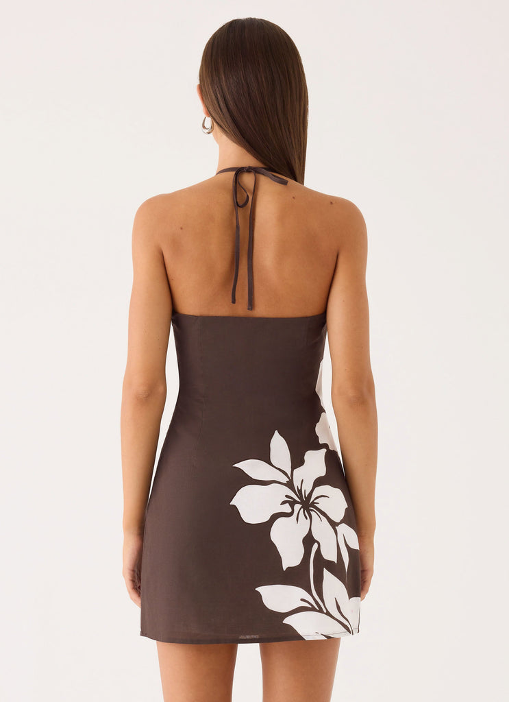 Agneta Halter Linen Mini Dress