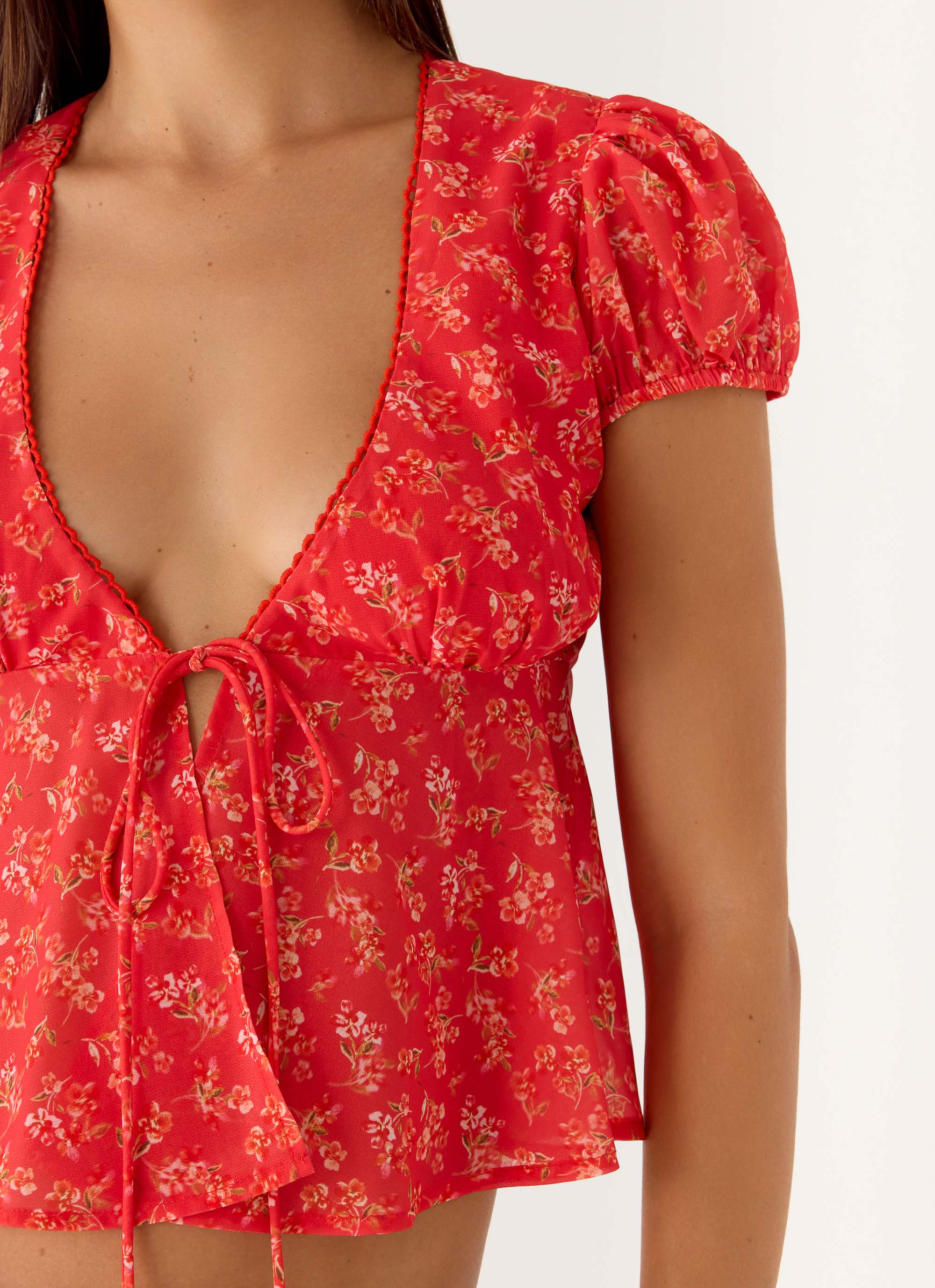 Ailani Top - Magenta Red Rose – Peppermayo US