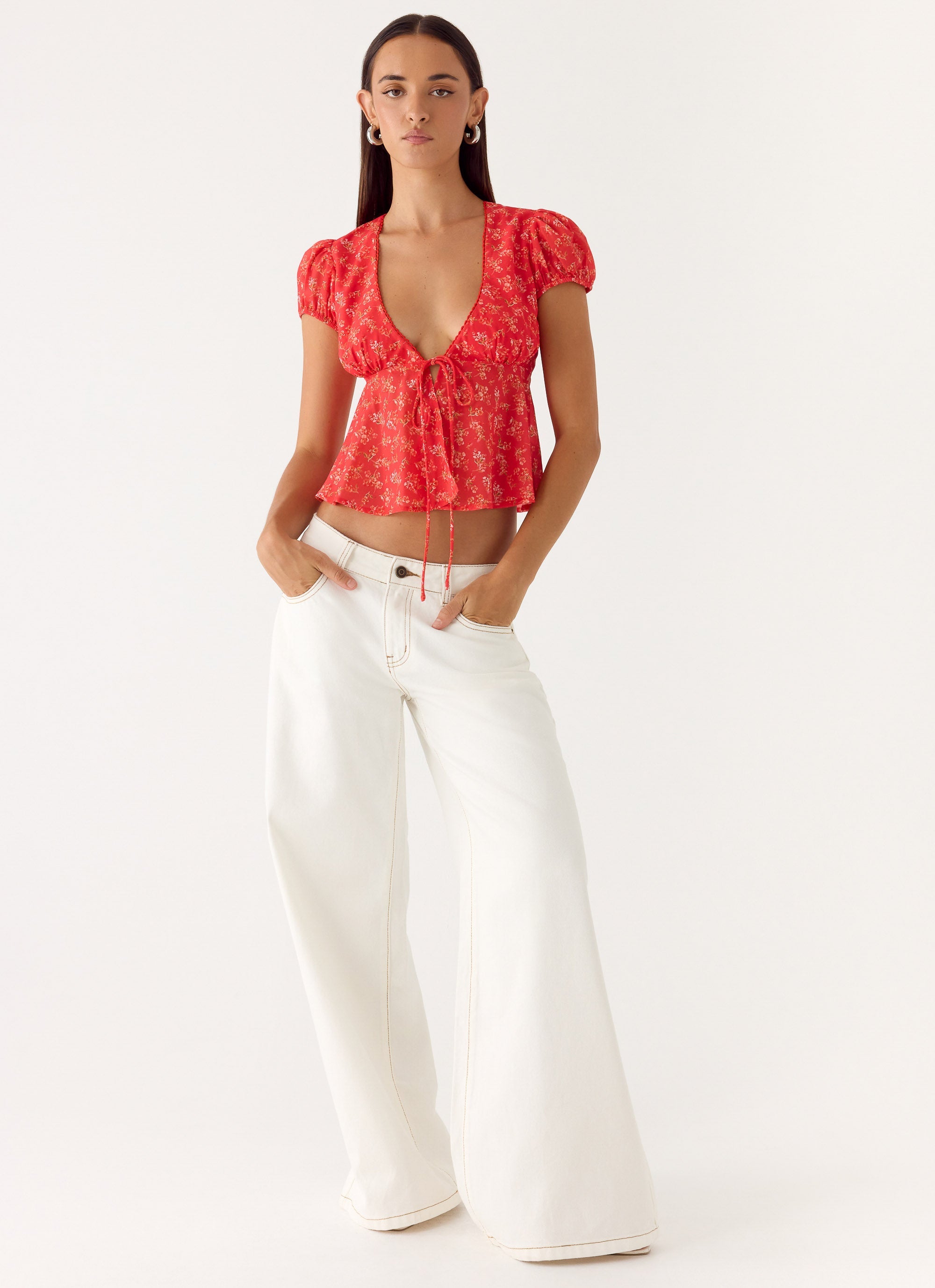 Ailani Top - Magenta Red Rose – Peppermayo US