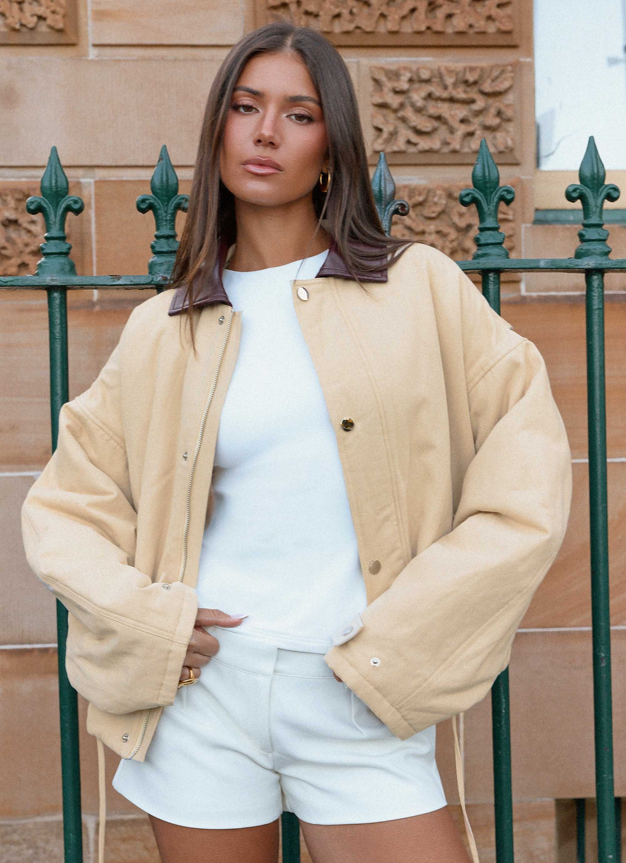 Airplane Mode Twill Blouson Jacket Natural Peppermayo US airplane-mode-twill-blouson-jacket-natural-peppermayo-us