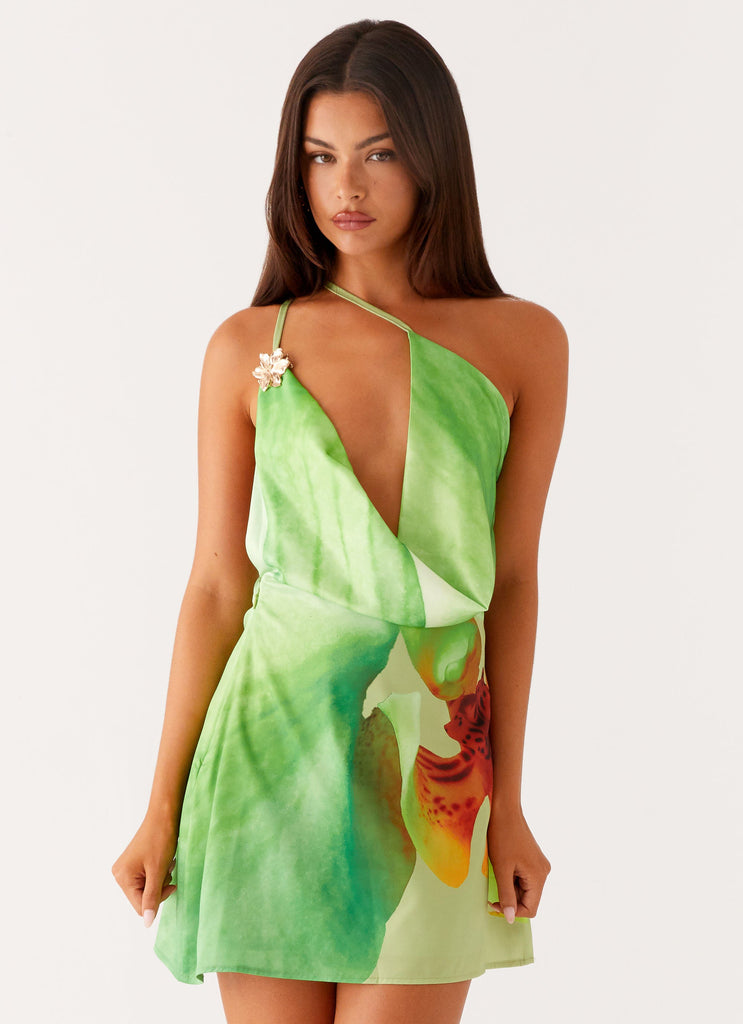 Aiva Mini Dress - Green Floral Peppermayo US Aiva Mini Dress - Green Floral Peppermayo US