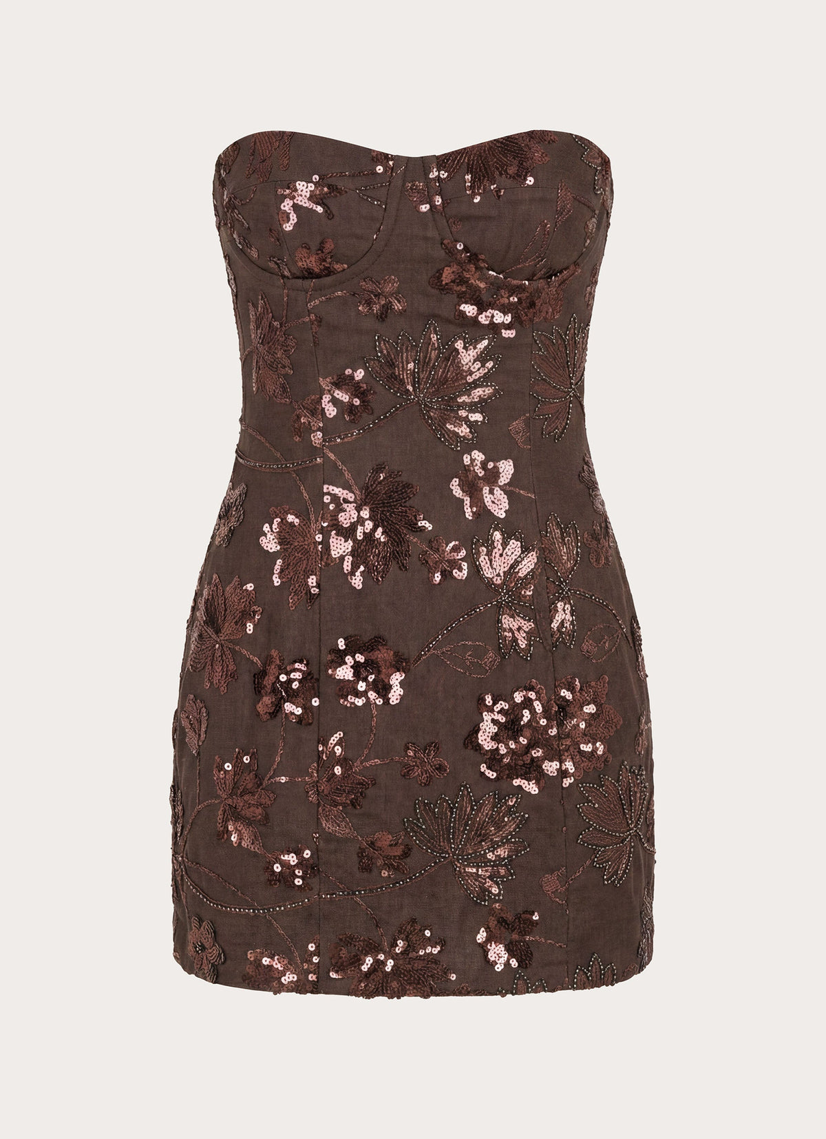 Akima Bustier Sequin Mini Dress