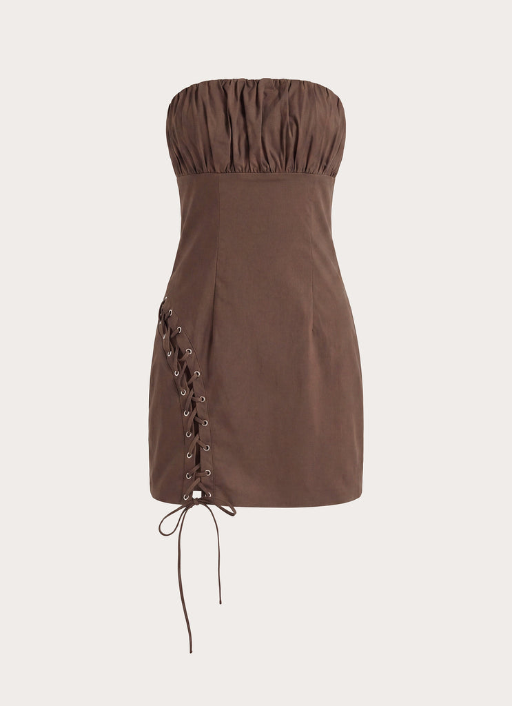 brown mini dress amazon Amazon - Lightweight Linen Mini Dress Brown