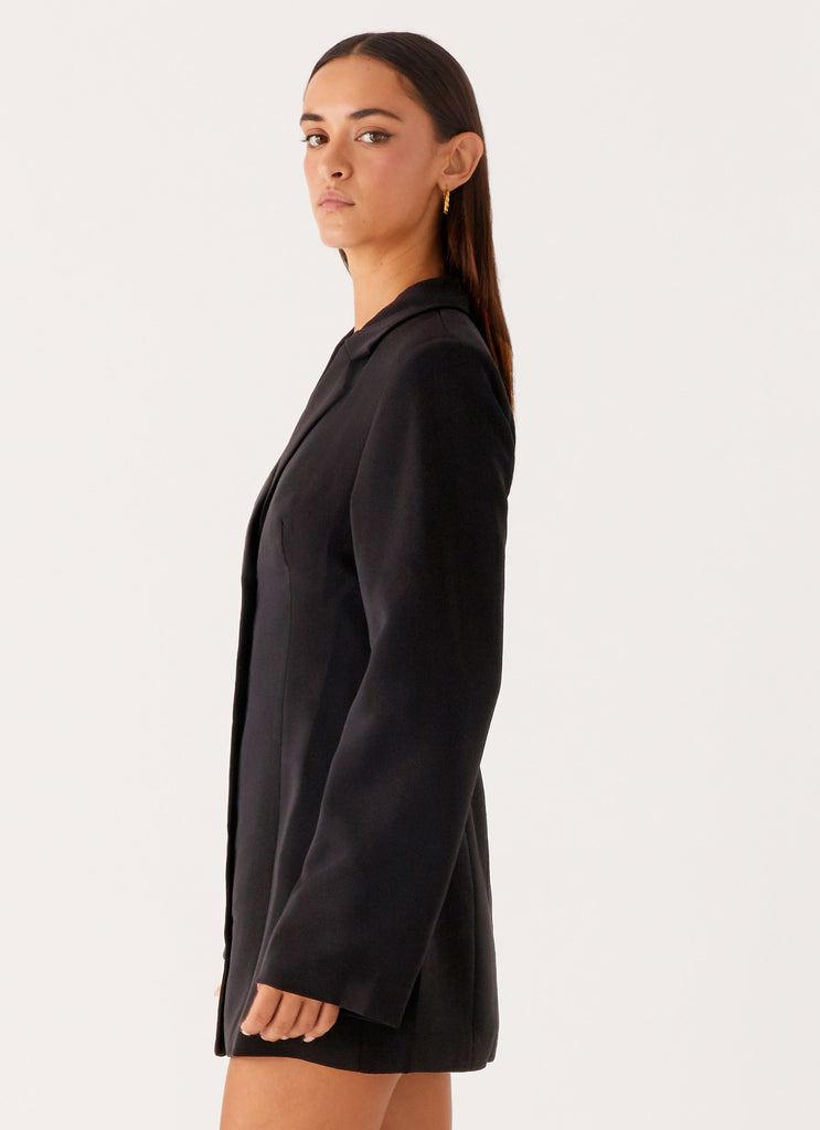 Albi Fitted Blazer Mini Dress - Black Peppermayo US Albi Fitted Blazer Mini Dress - Black Peppermayo US