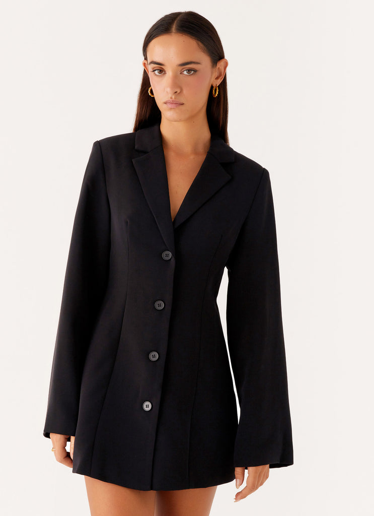Albi Fitted Blazer Mini Dress - Black Peppermayo US Albi Fitted Blazer Mini Dress - Black Peppermayo US