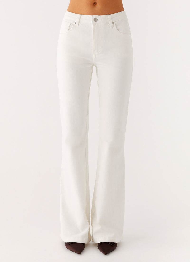 Aldo Bootleg Jeans - White