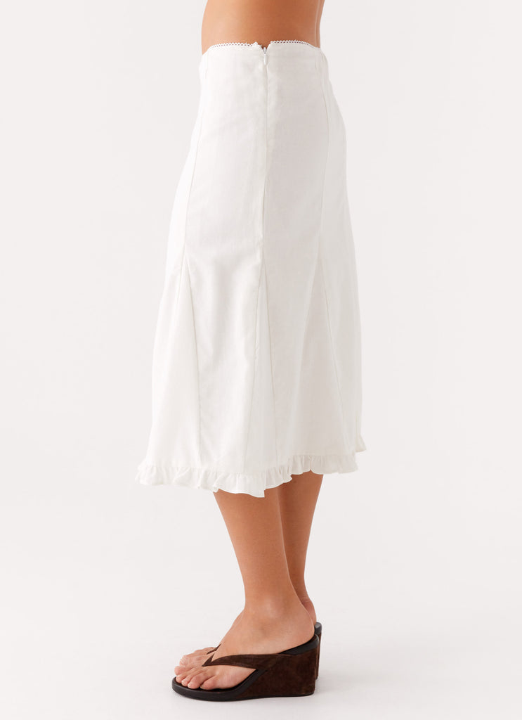 Alec Midi Skirt White 5 Peppermayo