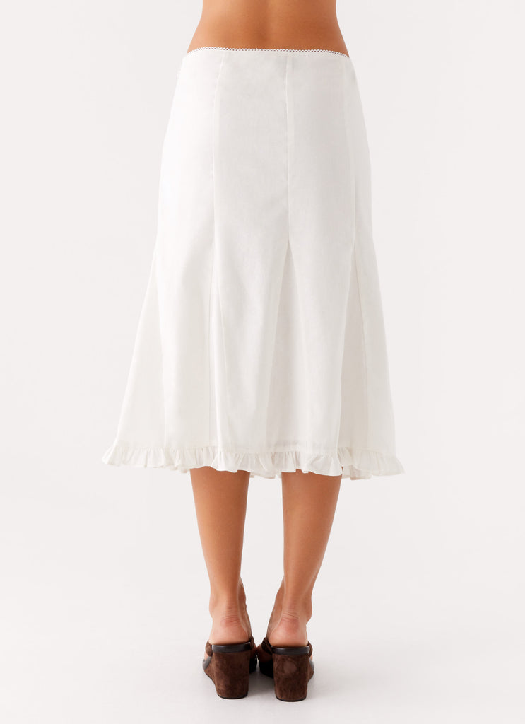 Alec Midi Skirt White 6 Peppermayo