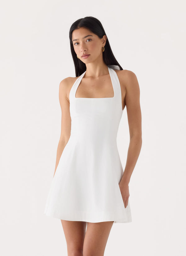 short white halter top dresses Style Season Description:FALL 2026 DELIVERY 3