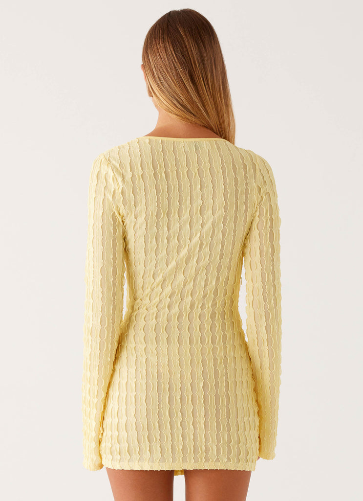 Alfie Mini Dress - Pastel Yellow Peppermayo US Alfie Mini Dress - Pastel Yellow Peppermayo US