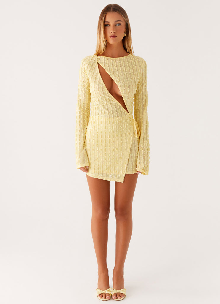 Alfie Mini Dress - Pastel Yellow