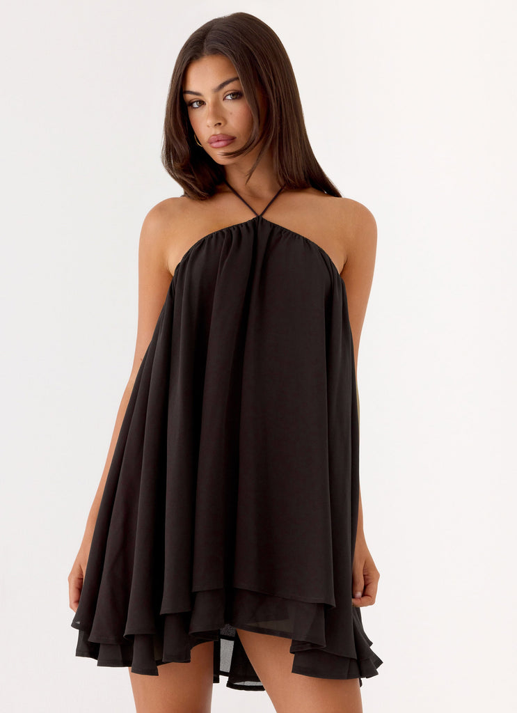 Alicelle Halter Mini Dress - Chocolate Chocolate / US 16 Alicelle Halter Mini Dress - Chocolate Chocolate / US 16