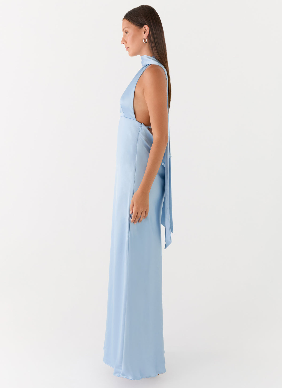 Rush Dress | Alicia Satin Halter Maxi Dress