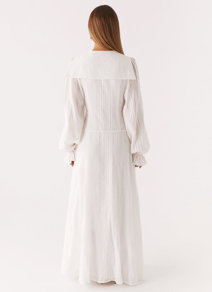 Alima Long Sleeve Maxi Dress - White Alima Long Sleeve Maxi Dress - White