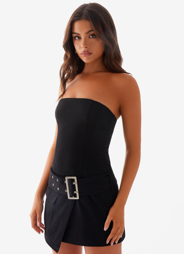 All For You Strapless Mini Dress - Black Peppermayo US All For You Strapless Mini Dress - Black Peppermayo US