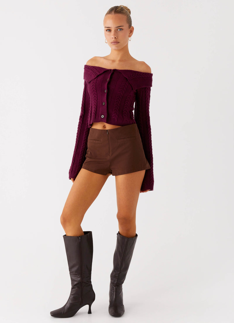 All Hours Cable Knit - Plum