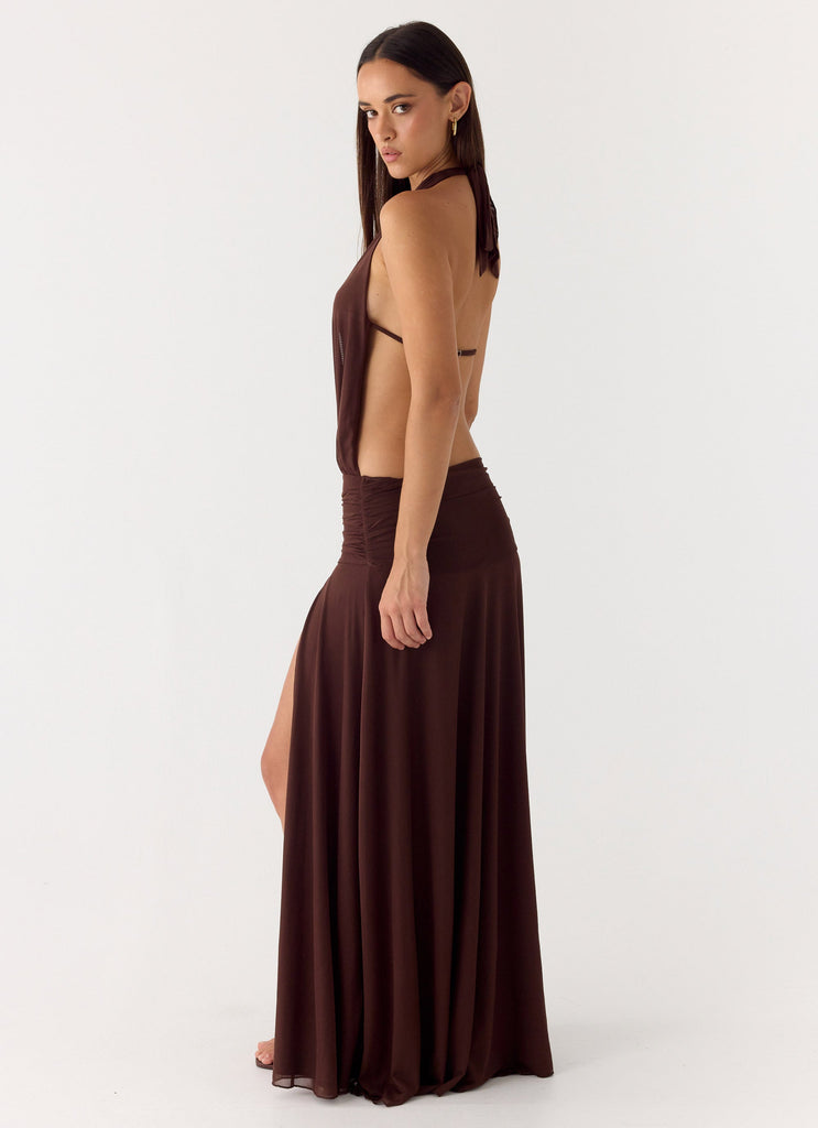 All This Aura Maxi Dress - Chocolate