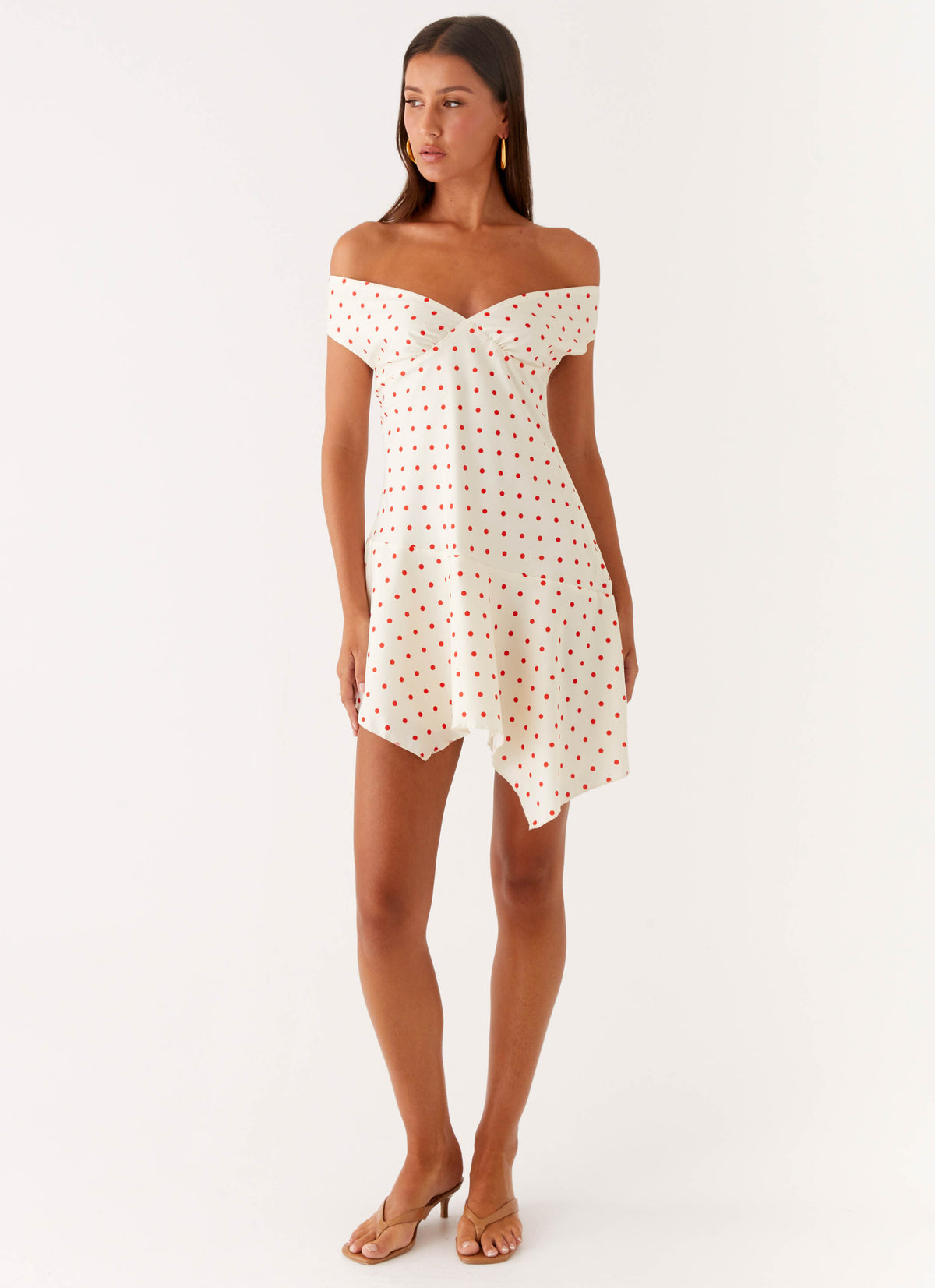 polka dot red and white dress Pass by Me Mini - White, Large | Hazel and Olive Brynn Whitfield's White and Red