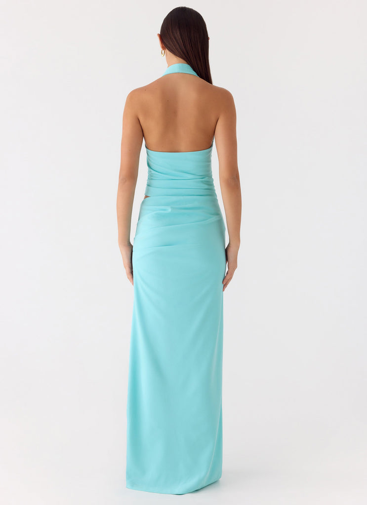 Almost Love Maxi Dress - Aqua Aqua / US 14 Almost Love Maxi Dress - Aqua Aqua / US 14