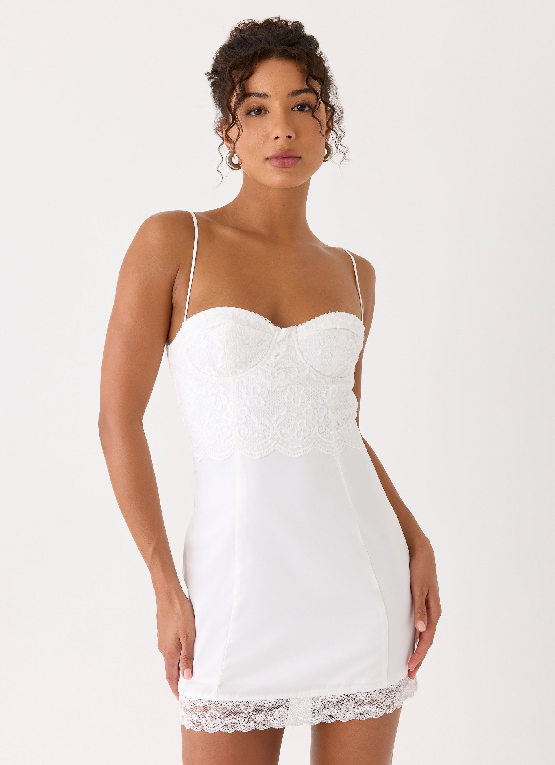 White Sorority Dress | Aloura Lace Mini Dress