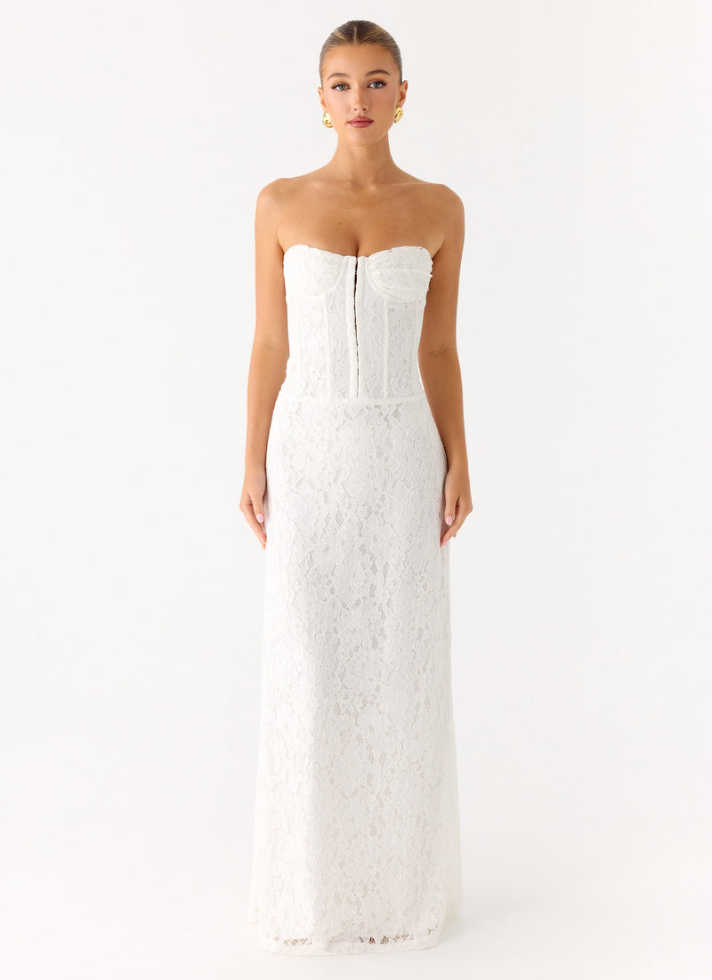 Already Know Lace Maxi Dress - White