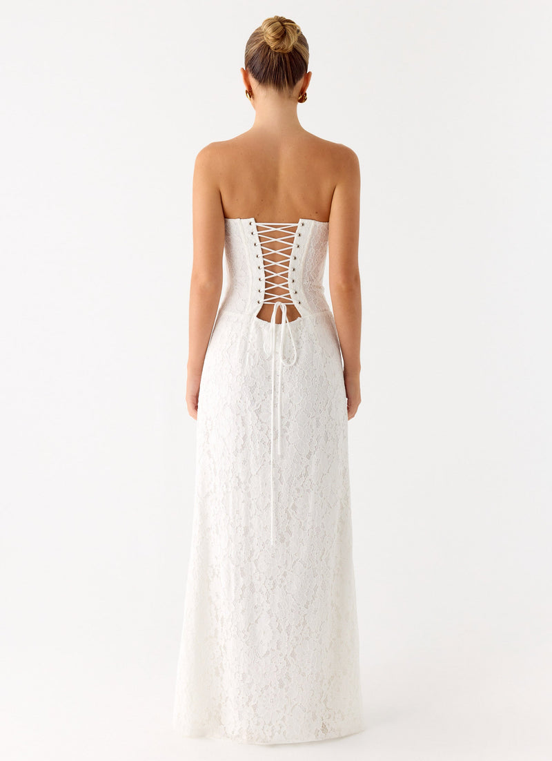 Already Know Lace Maxi Dress - White