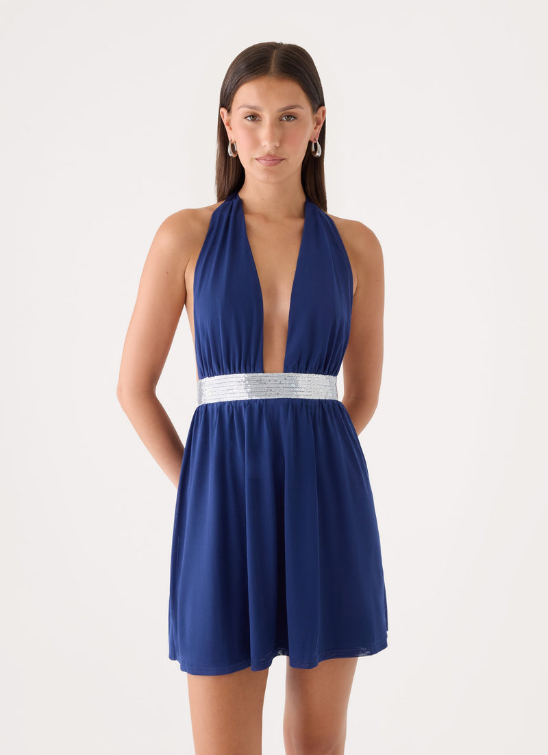 Alyvia Mini Dress - Rich Blue