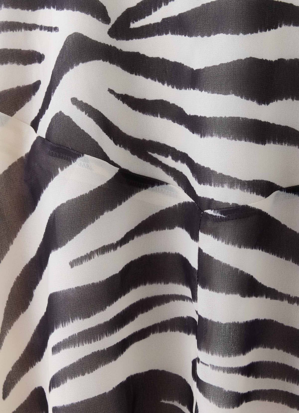 Amalina Asymmetric Midi Skirt - Zebra