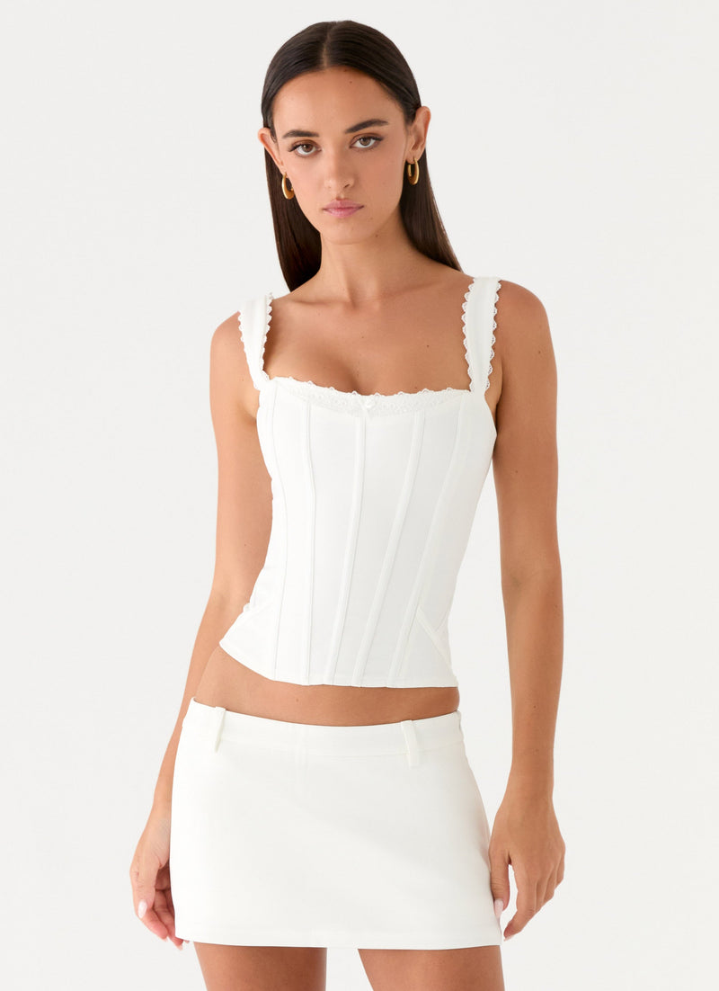 Amarente Mini Skort - White