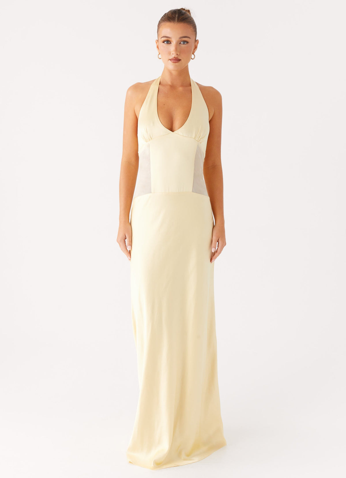 Ambre Mesh Panel Maxi Dress