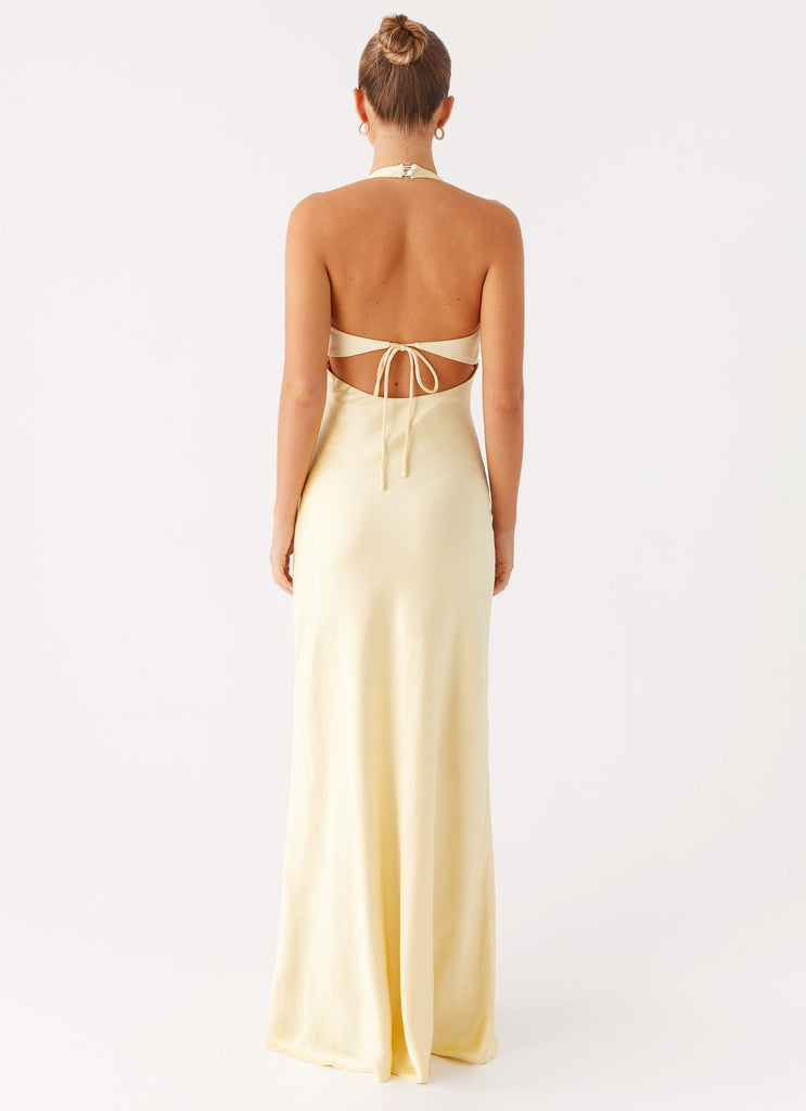 Ambre Mesh Panel Maxi Dress - Yellow Yellow / US 0 Ambre Mesh Panel Maxi Dress - Yellow Yellow / US 0