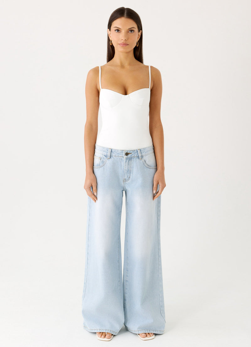 Ame Underwire Bodysuit - White