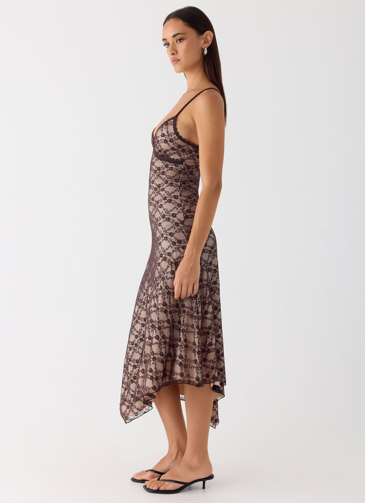 Amelia Midi Dress - Chocolate Chocolate / US 18 Amelia Midi Dress - Chocolate Chocolate / US 18