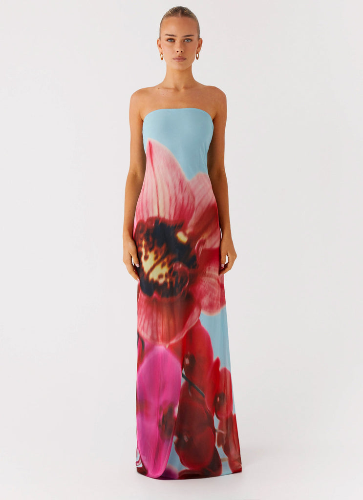 Amelle Maxi Dress - Turquoise Bloom Peppermayo US Amelle Maxi Dress - Turquoise Bloom Peppermayo US