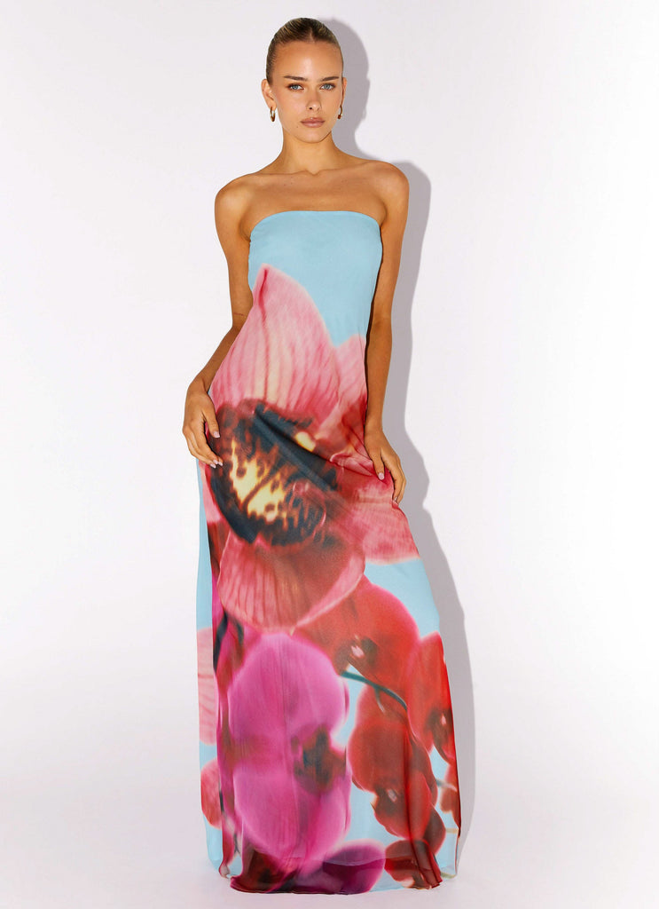 Amelle Maxi Dress - Turquoise Bloom Peppermayo US Amelle Maxi Dress - Turquoise Bloom Peppermayo US
