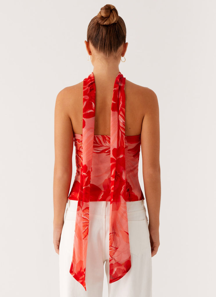 Anais Scarf Top - Sicily Sunset Print