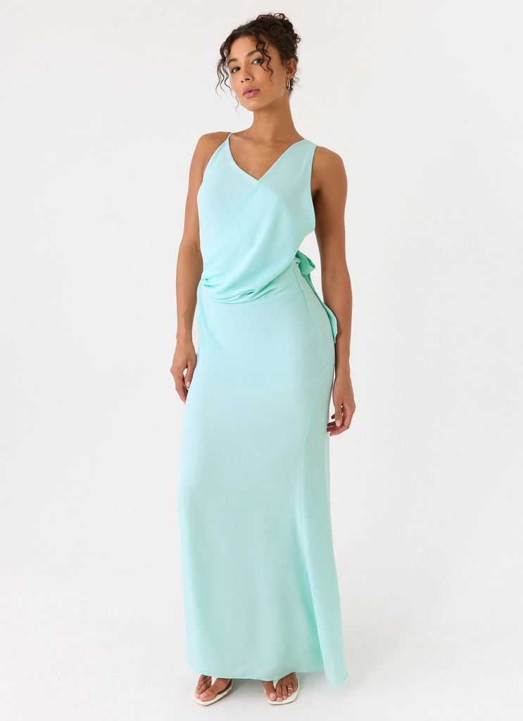 aqua silk dress Off The Shoulder Simple Sheath Satin Aqua Long Prom Dress PSK709 US4 / Custom Color