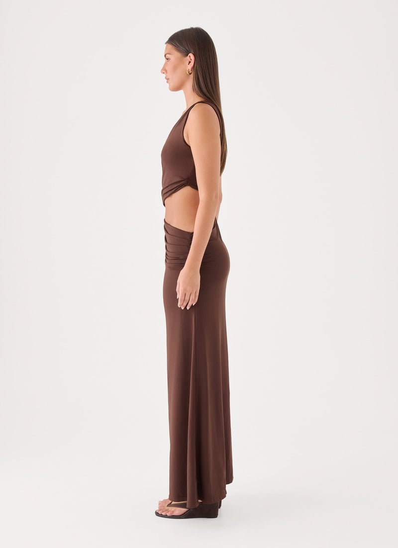 Andria Maxi Dress - Chocolate