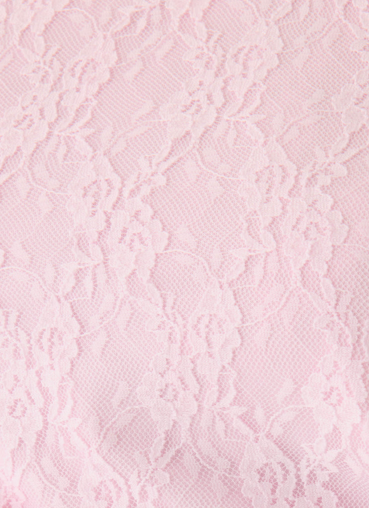 Angel Wings Lace Top - Pink